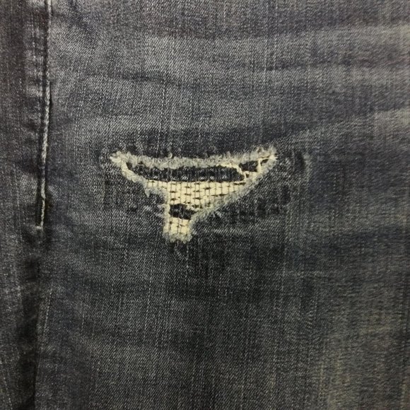 Lane Bryant Womens‎ Jeans Skinny Blue Dark Wash Distressed Whiskering Plus 20 - Picture 14 of 15